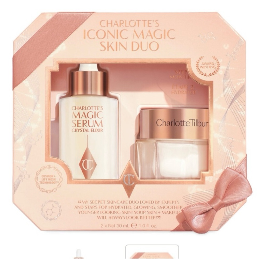 Charlotte Tilbury Magic Serum and Cream Set, hydrated glow, younger skin